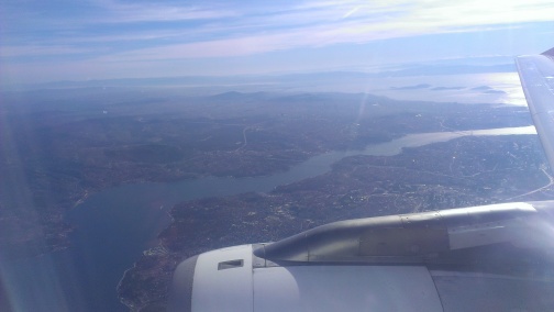 View from airplane